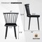 Set of 2 Rubber Wood Windsor Dining Chair Armless Sturdy Seat
